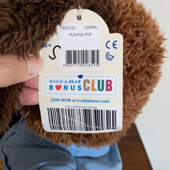 Build A Bear Workshop Playful Brown Pup with Police Outfit - Picture 4 of 12